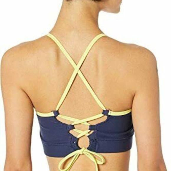 Splendid Studio Lace-Up Back Bra Peacoat  Sz XS NWT $48.00  Blue Neon - Picture 2 of 2